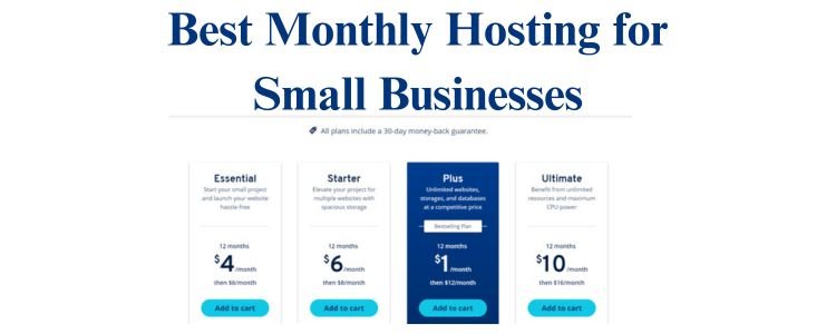 Best Monthly Hosting for Small Businesses